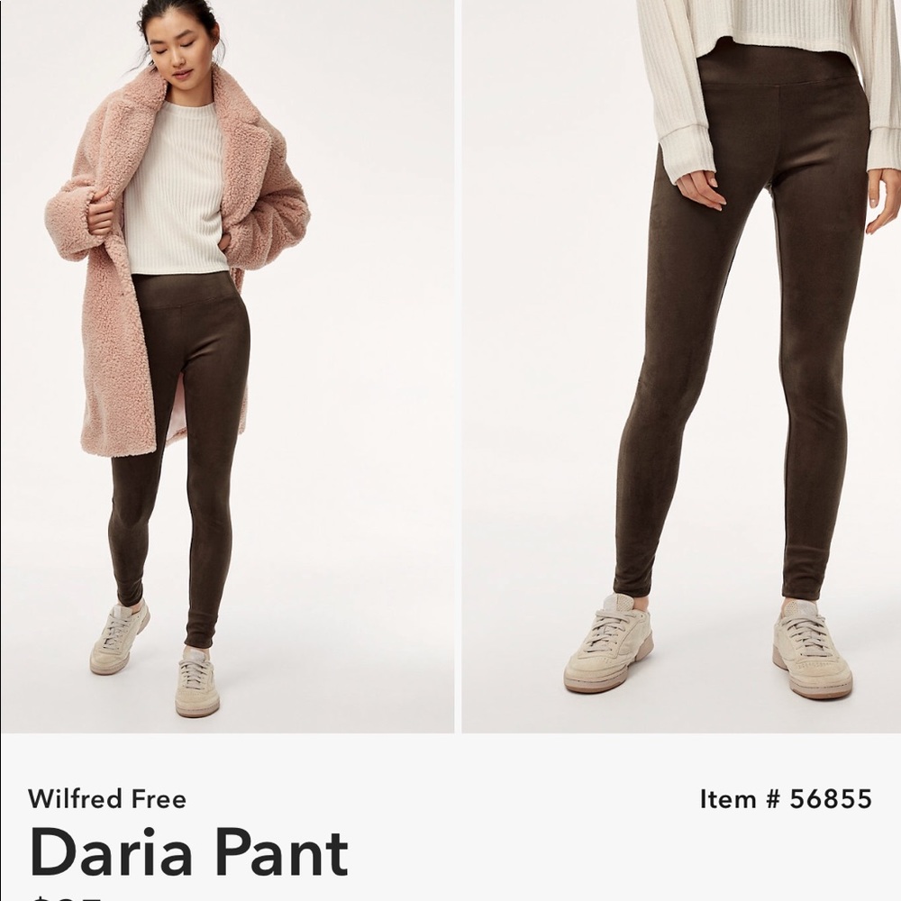 Aritzia Wilfred Free Daria Pant in Dark Brown